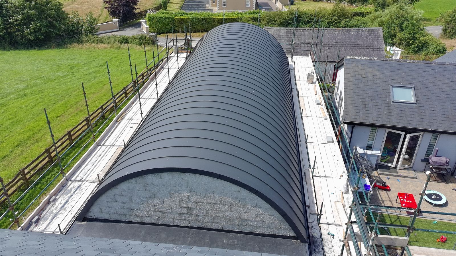 Curved Barrel Zinc Roof, Co. Armagh